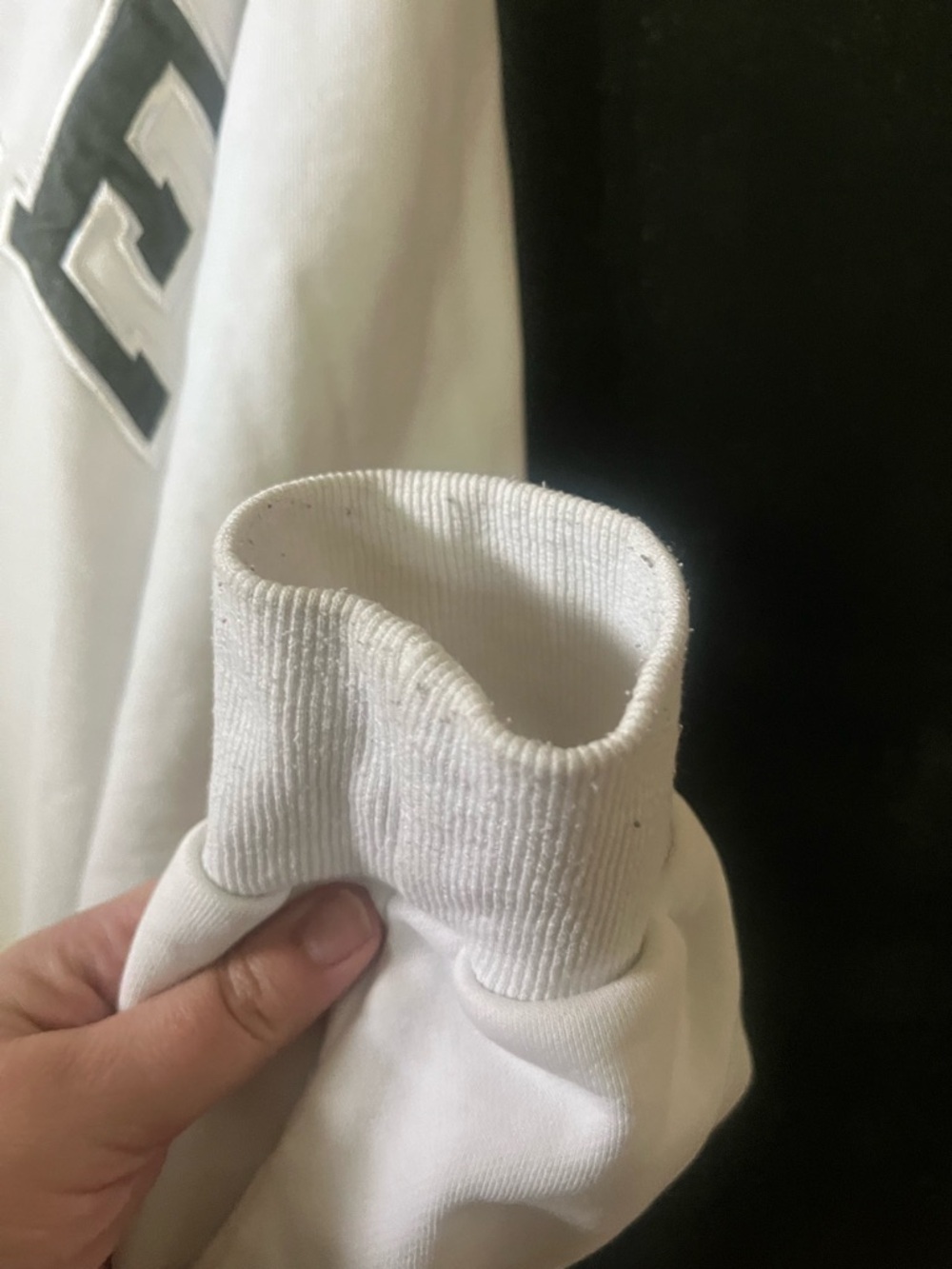 PARKE White Mockneck Sweatshirt size L/XL - Picture 9 of 9